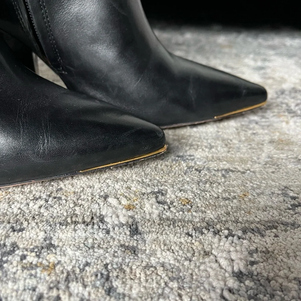 Tory Burch Black Lila Leather Ankle Booties